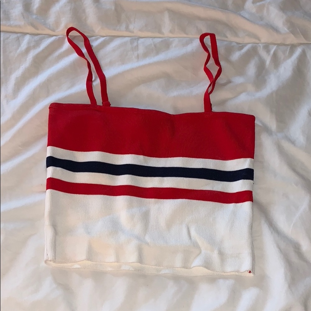 Red white and blue crop top